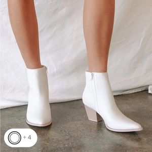 Matisse white booties